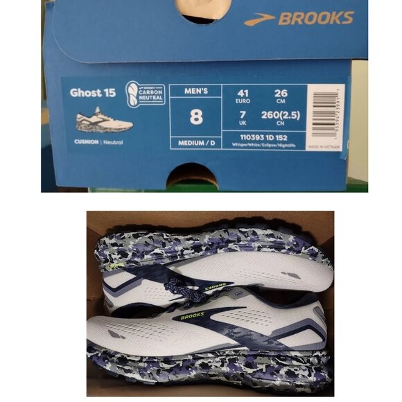 Brooks Ghost 15 Nightlife/Camo Sport Running Cross Trainer 1103931D 152 M8/W9.5 main image 9